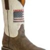 'Roper' Men's 11" America Strong Western Square Toe - Vintage Brown / Vintage White