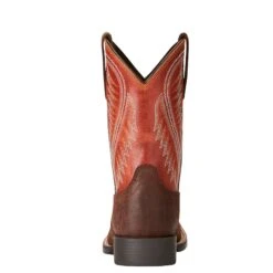 'Ariat' Youth 8" Hoolihan Alamo - Orange / Brown -Outdoor Clothing Shop 10021598 heel 1024x1024@2x