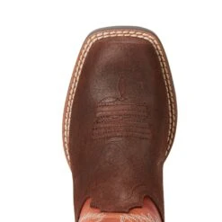 'Ariat' Youth 8" Hoolihan Alamo - Orange / Brown -Outdoor Clothing Shop 10021598 toe 1024x1024@2x
