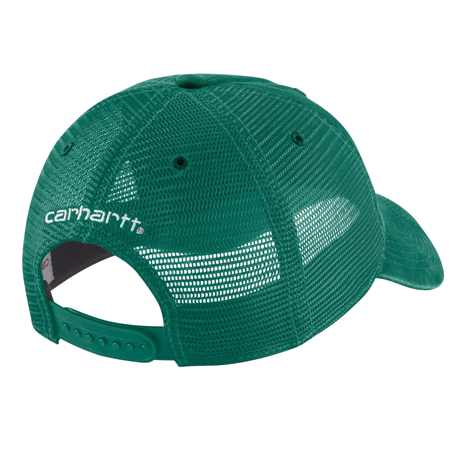 'Carhartt' Men's Adjustable Canvas Mesh-Back Cap - Cadmium Green 2 'Carhartt' Men's Adjustable Canvas Mesh-Back Cap - Cadmium Green - Image 2