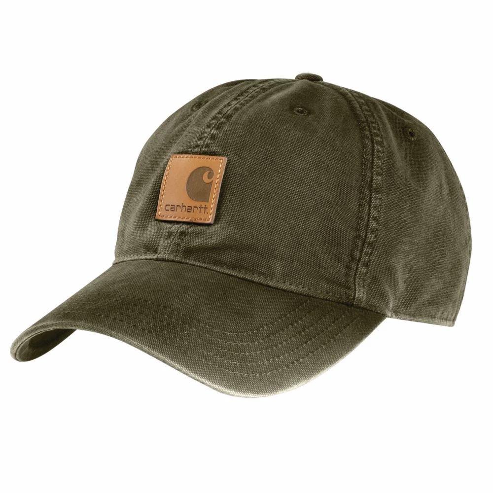 'Carhartt' Men's Adjustable Canvas Cap - Army Green 1 'Carhartt' Men's Adjustable Canvas Cap - Army Green