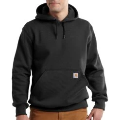 'Carhartt' Men's Rain Defender Paxton Heavyweight Hoodie - Black
