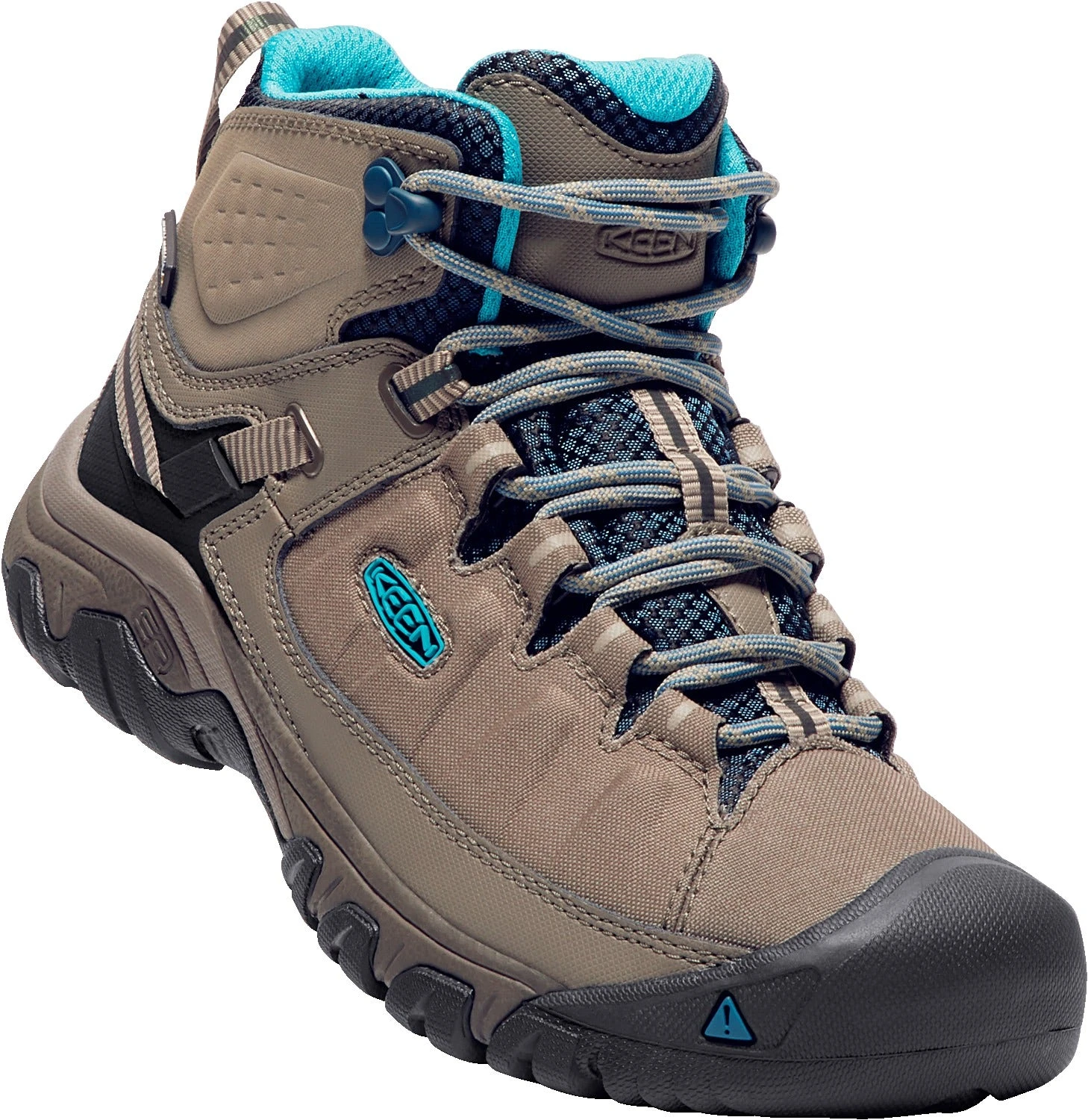 'Keen Outdoor' Women's Targhee EXP WP Mid Hiker - Brindle / Blue Coral 6 'Keen Outdoor' Women's Targhee EXP WP Mid Hiker - Brindle / Blue Coral - Image 6