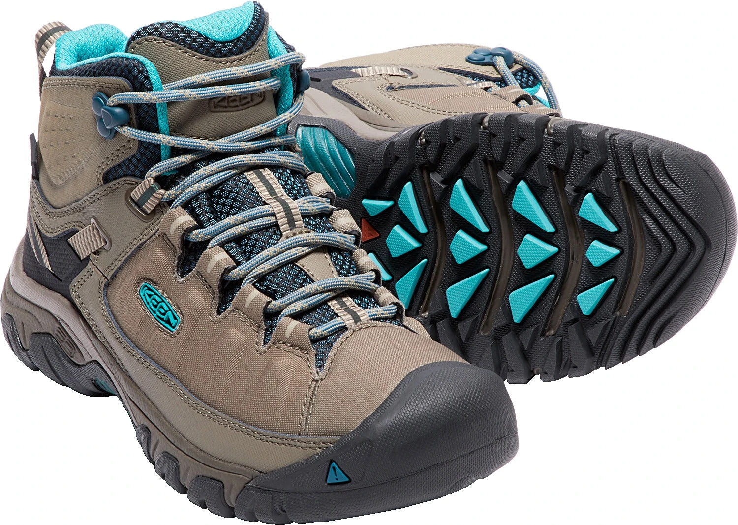'Keen Outdoor' Women's Targhee EXP WP Mid Hiker - Brindle / Blue Coral 5 'Keen Outdoor' Women's Targhee EXP WP Mid Hiker - Brindle / Blue Coral - Image 5