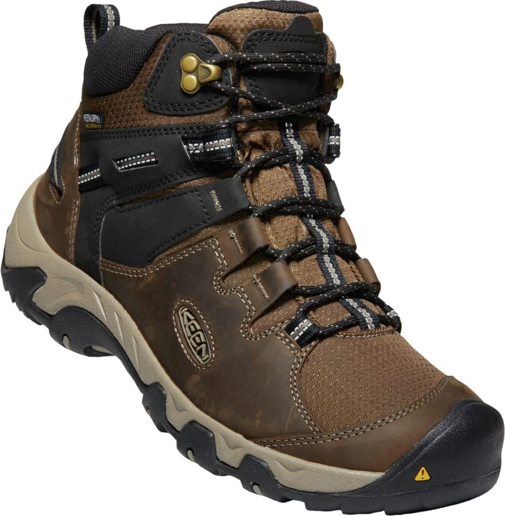 'Keen Outdoor' Men's Steens WP Leather Mid Hiker - Canteen / Black 6 'Keen Outdoor' Men's Steens WP Leather Mid Hiker - Canteen / Black - Image 6