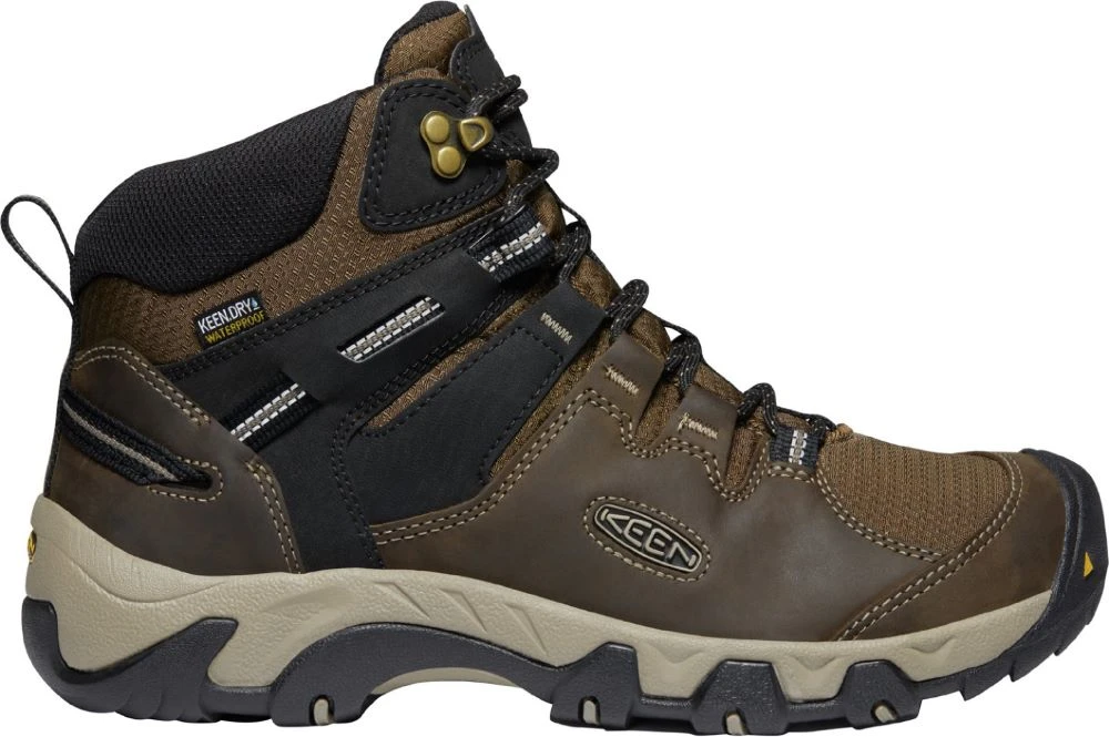 'Keen Outdoor' Men's Steens WP Leather Mid Hiker - Canteen / Black 1 'Keen Outdoor' Men's Steens WP Leather Mid Hiker - Canteen / Black