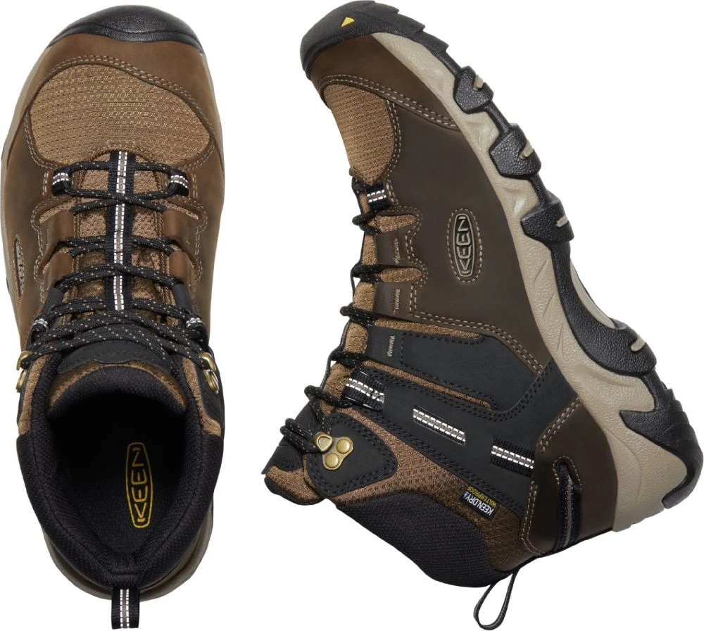 'Keen Outdoor' Men's Steens WP Leather Mid Hiker - Canteen / Black 2 'Keen Outdoor' Men's Steens WP Leather Mid Hiker - Canteen / Black - Image 2