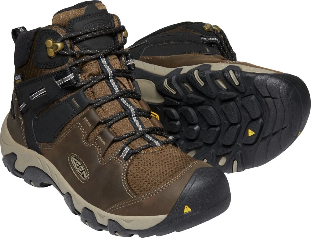 'Keen Outdoor' Men's Steens WP Leather Mid Hiker - Canteen / Black 4 'Keen Outdoor' Men's Steens WP Leather Mid Hiker - Canteen / Black - Image 4