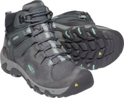 'Keen Outdoor' Women's Steens WP Leather Mid Hiker - Steel Grey / Ocean Wave -Outdoor Clothing Shop 1022332 PPS large 1024x1024@2x