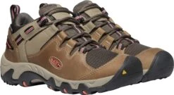 'Keen Outdoor' Women's Steens WP Leather Low Hiker - Timberwolf / Coral -Outdoor Clothing Shop 1022336 PLA large 1024x1024@2x
