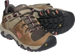 'Keen Outdoor' Women's Steens WP Leather Low Hiker - Timberwolf / Coral -Outdoor Clothing Shop 1022336 PPS large 1024x1024@2x