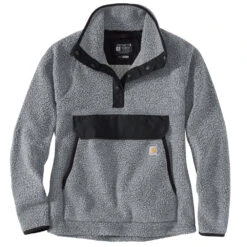 'Carhartt' Women's Fleece 1/4 Relaxed Fit Fleece Jacket - Granite Heather