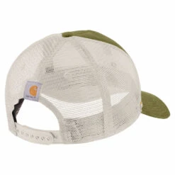'Carhartt' Men's Canvas Mesh-Back Workwear Patch Cap - True Olive -Outdoor Clothing Shop 105212 G78 Back MS22 V2 1024x1024@2x