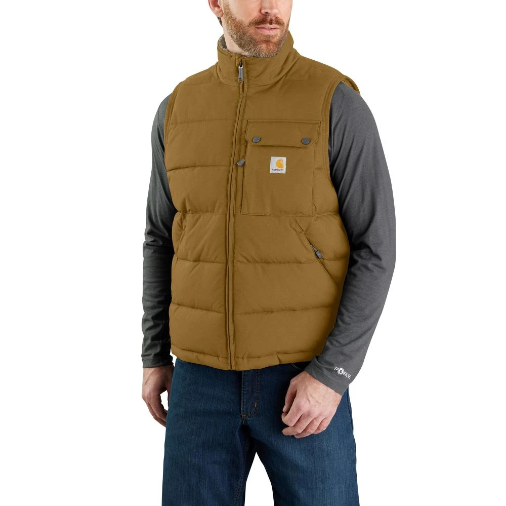 'Carhartt' Men's Montana Loose Fit Insulated Vest - Oak Brown 1 'Carhartt' Men's Montana Loose Fit Insulated Vest - Oak Brown