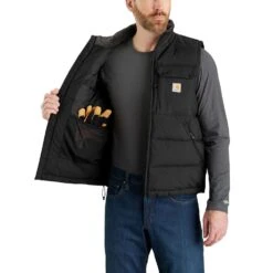 'Carhartt' Men's Montana Loose Fit Insulated Vest - Black -Outdoor Clothing Shop 105475 N04 AVR MF22 b 1024x1024@2x