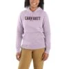 'Carhartt' Women's Relaxed Fit Midweight Graphic Hoodie - Amethyst Fog