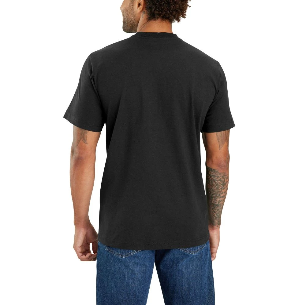 'Carhartt' Men's Relaxed Fit Heavyweight Graphic T-Shirt - Black 2 'Carhartt' Men's Relaxed Fit Heavyweight Graphic T-Shirt - Black - Image 2