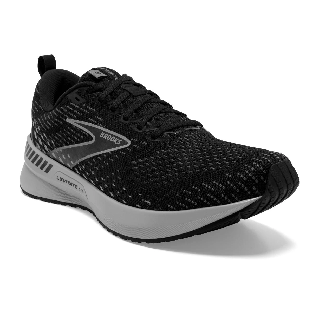 'Brooks' Men's Levitate GTS 5 - Black / Ebony / Grey 2 'Brooks' Men's Levitate GTS 5 - Black / Ebony / Grey - Image 2