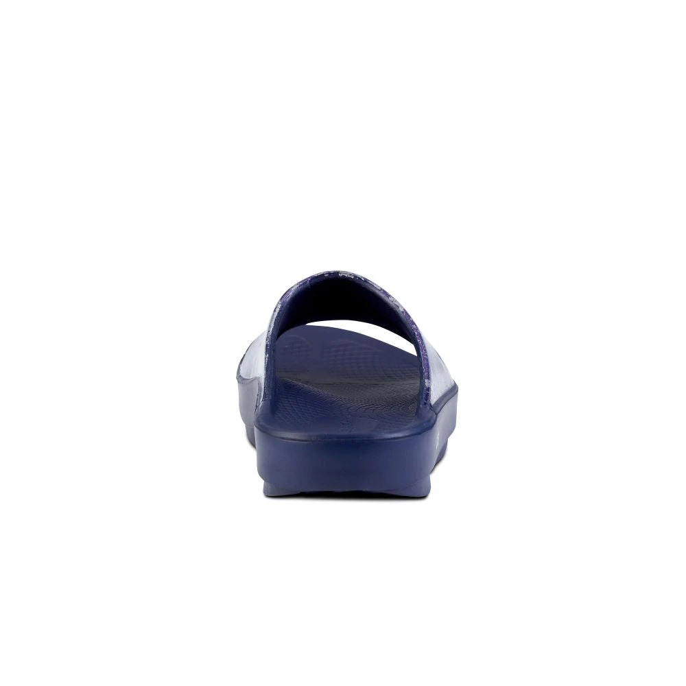 'OOFOS' Women's OOahh Slide Limited Edition - Navy / Silver / Silver Snake 5 'OOFOS' Women's OOahh Slide Limited Edition - Navy / Silver / Silver Snake - Image 5