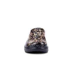 'OOFOS' Women's OOcloog Luxe Pixel Clog - Black / Black Leopard -Outdoor Clothing Shop 1203BLKLEOPRD shot3 1024x1024@2x