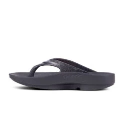 'OOFOS' Women's OOlala Luxe Thong - Glitter Black -Outdoor Clothing Shop 1401BLKGlitter shot4 1024x1024@2x