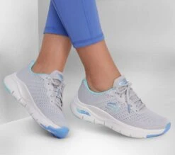 'Skechers' Women's Arch Fit-Infinity - Gray / Blue -Outdoor Clothing Shop 149722 GYBL B 1024x1024@2x