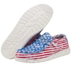 'Hey Dude' Men's Wally - Stars 'N Stripes -Outdoor Clothing Shop 150202699 WALLY STARS N STRIPES 3 1024x1024@2x