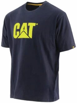 'Caterpillar' Men's Trademark Logo Tee - Navy