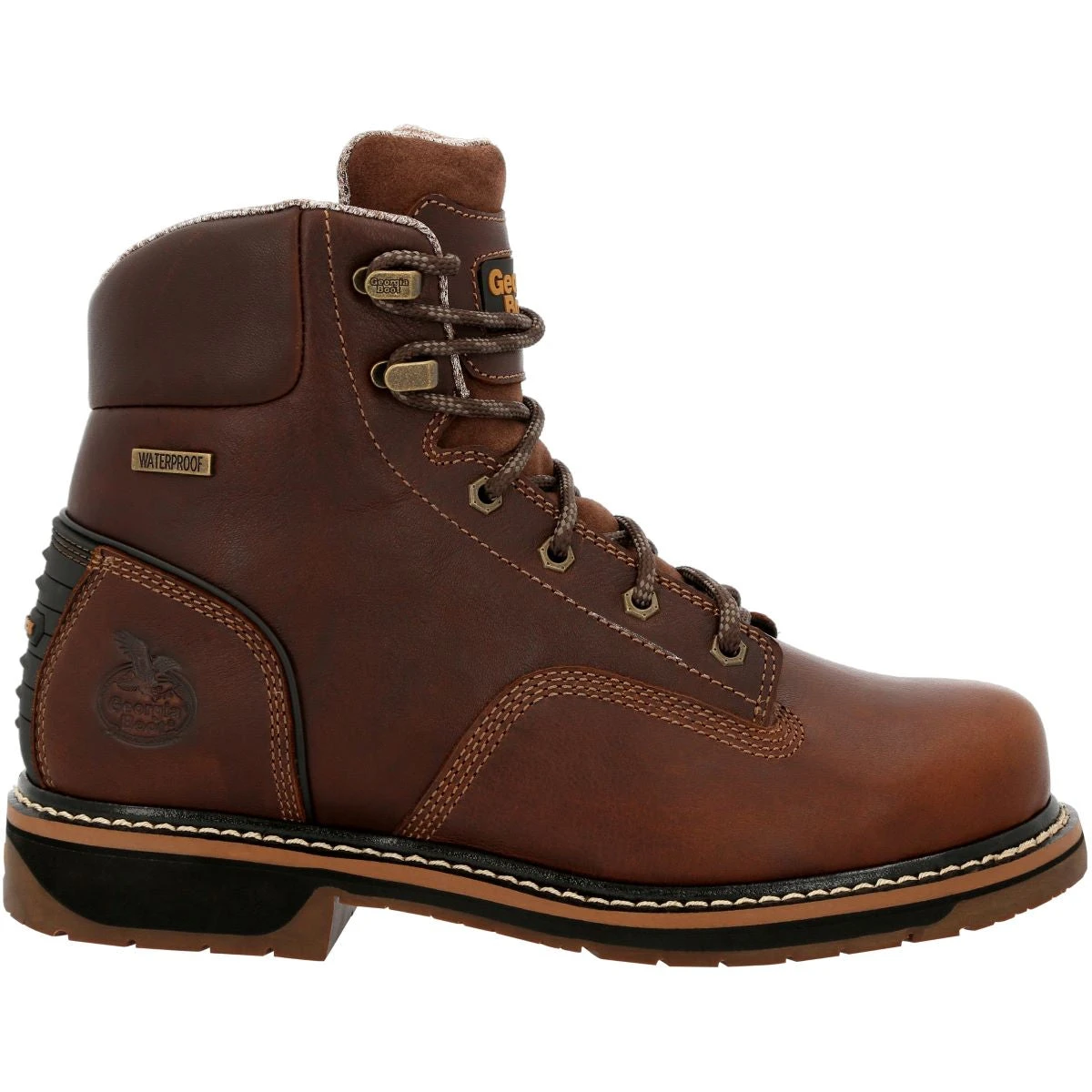'Georgia Boot' Men's 6" Amp LT Edge EH WP Alloy Toe - Brown 1 'Georgia Boot' Men's 6" Amp LT Edge EH WP Alloy Toe - Brown