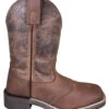 'Smoky Mountain' Youth Brandy Western Square Toe - Brown Oil Distress / Brown