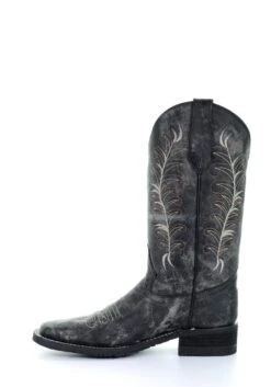 'Corral' Women's 12" Embroidered Western - Black / Sand -Outdoor Clothing Shop 5356 6 1024x1024@2x