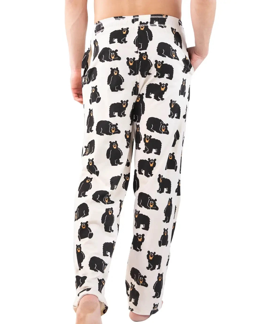 'Lazy One' Men's Papa Bear PJ Pants - White 2 'Lazy One' Men's Papa Bear PJ Pants - White - Image 2