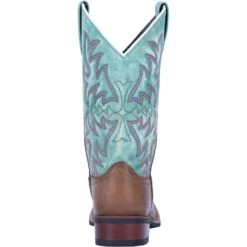 'Laredo' Women's 11" Anita Western Square Toe - Brown / Turquoise -Outdoor Clothing Shop 5607 4 1024x1024@2x