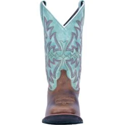 'Laredo' Women's 11" Anita Western Square Toe - Brown / Turquoise -Outdoor Clothing Shop 5607 5 1024x1024@2x