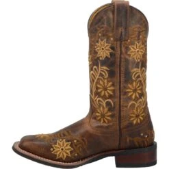 'Laredo' Women's 11" Secret Garden Western Square Toe - Brown -Outdoor Clothing Shop 5822 3 1024x1024@2x