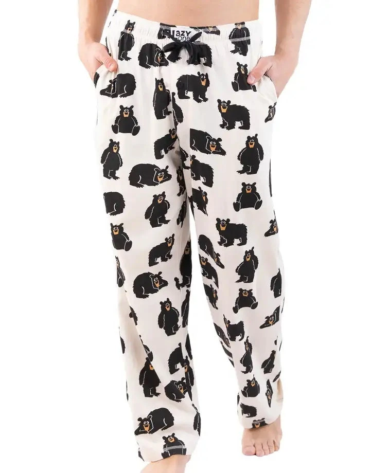 'Lazy One' Men's Papa Bear PJ Pants - White 1 'Lazy One' Men's Papa Bear PJ Pants - White