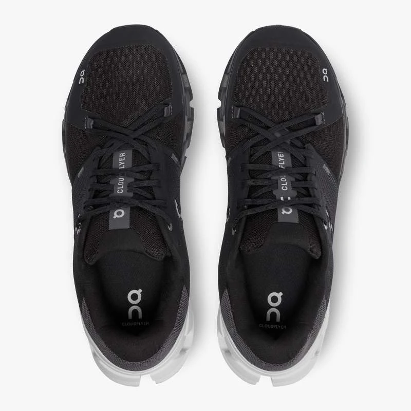 'On Running' Men's Cloudflyer 4 - Black / White 2 'On Running' Men's Cloudflyer 4 - Black / White - Image 2