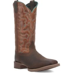'Laredo' Men's 13" Odie Western Square Toe - Dark Brown -Outdoor Clothing Shop 7961 shdw 1 1024x1024@2x