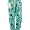 'Lazy One' Women's Dog Mom PJ Pant - Teal
