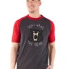 'Lazy One' Men's Don't Wake The Bear PJ Tee - Grey / Red