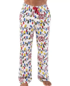 'Lazy One' Men's Lights Out PJ Pant - White