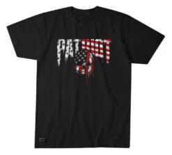'Howitzer' Men's Patriot Drip Short Sleeve Tee - Black
