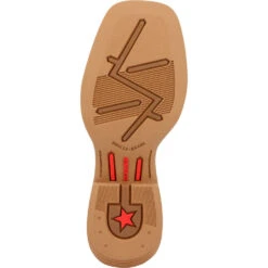 'Durango' Youth Lil' Rebel Pro Western Square Toe - Acorn / Black Onyx -Outdoor Clothing Shop DBT0237Y outsole 1024x1024@2x