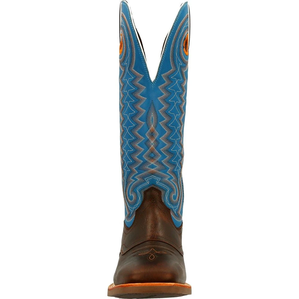 'Durango' Men's 15" Rebel Pro Western Saddle Boot - Chestnut / Brilliant Blue 4 'Durango' Men's 15" Rebel Pro Western Saddle Boot - Chestnut / Brilliant Blue - Image 4