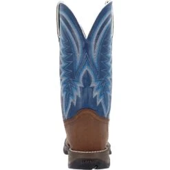 'Durango' Men's 12" Rebel Western Square Toe - Saddle Brown / Denim Blue 10 'Durango' Men's 12" Rebel Western Square Toe - Saddle Brown / Denim Blue -Outdoor Clothing Shop DDB0429 back 1024x1024@2x