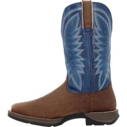 'Durango' Men's 12" Rebel Western Square Toe - Saddle Brown / Denim Blue 11 'Durango' Men's 12" Rebel Western Square Toe - Saddle Brown / Denim Blue -Outdoor Clothing Shop DDB0429 instep profile 1024x1024@2x
