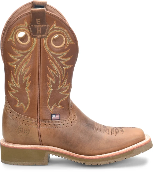 'Double H' Men's 11" Andrew EH Western Wide Square Toe Roper - Tan 1 'Double H' Men's 11" Andrew EH Western Wide Square Toe Roper - Tan