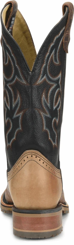 'Double H' Men's 12" Grissom SR Square Toe I.C.E. ™ Roper - Kenia Cognac / Summer Tan / Black -Outdoor Clothing Shop DH4644 500xauto Heel 1024x1024@2x