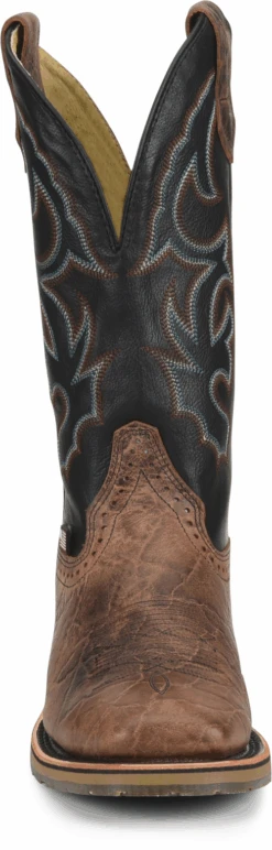 'Double H' Men's 12" Grissom SR Square Toe I.C.E. ™ Roper - Kenia Cognac / Summer Tan / Black -Outdoor Clothing Shop DH4644 500xauto Toe 1024x1024@2x