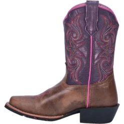 'Dan Post' Youth Majesty Leather Boot - Brown / Purple -Outdoor Clothing Shop DPC3947 3 1024x1024@2x